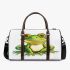 Simple cute clip art of a frog 3d travel bag