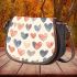 Simple Sophistication Subtle Floral Beauty Saddle Bag