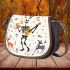 skeleton dancing with guitar trumpet deers Saddle Bag