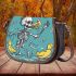 skeleton king dancing with ducks guitar trumpet Saddle Bag