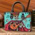 skeleton king play guitar trumpet dogs and music notes Small handbag