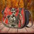 skeleton king with guitar and roses Saddle Bag
