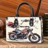 skeleton riding motor with trumpet and music notes Small handbag