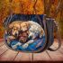 Sleepy dogs with jerwely and dream catcher saddle bag