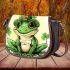 St patrick's day cute frog cartoon saddle bag