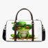 St patrick's day cute frog wearing hat 3d travel bag