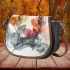 Subtle Elegance Simple Floral Patterns Saddle Bag