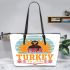 Talk turkey to me Leather Tote Bag