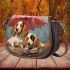 Terrier companions in the garden Saddle Bags for Women: Perfect Gift for Girlfriend, Wife, Daughter