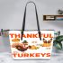Thankful for my 2nd grade turkeys Leather Tote Bag
