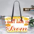 thankful i dont have to socall distance from pumpkin ple Leather Tote Bag