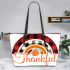 Thankful Leather Tote Bag