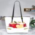 Thanksgiving Creates Abundance Leather Tote Bag