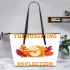 Thanksgiving For Me Is A Time For Reflection Leather Tote Bag