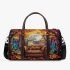 The artwork features colorful and vivid colors in a cartoon style 3d travel bag