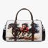 Three horses galloping in the wind 3d travel bag