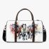 Three horses watercolor style 3d travel bag