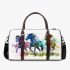 Three horses watercolor style 3d travel bag