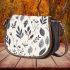 Tranquil Blossoms Minimalistic Floral Charm Saddle Bag