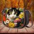 Tranquil cat amidst the blossoms Saddle Bags for Women: Perfect Gift for Girlfriend, Wife, Daughter