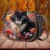 Tranquil cat among the blossoms Saddle Bags for Women: Perfect Gift for Girlfriend, Wife, Daughter