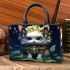 Tranquil Cat in Lush Environment Small Handbag