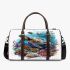 Turtle swimming among coral reefs 3d travel bag