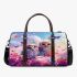 Two cute owls in love colorful butterflies flying 3d travel bag