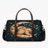 Two cute owls in love sitting on the crescent moon 3d travel bag