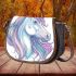 Unicorn with pastel rainbow hair and silver mane saddle bag