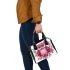 Valentine pink cute owl with flowers shoulder handbag