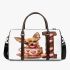 Valentine teacup chihuahua in pink and brown with candy hearts 3d travel bag