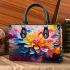 Vibrant Abstract Floral Artwork Small Handbag