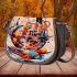 Vibrant abstract geometric art Saddle Bags for Women: Perfect Gift for Girlfriend, Wife, Daughter