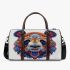 Vibrant and colorful illustration of an animal 3d travel bag