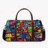 Vibrant and colorful painting of fish 3d travel bag