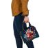 Vibrant butterfly fantasy shoulder handbag