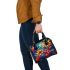 Vibrant Colorful Floral Display Shoulder Handbag