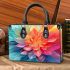 Vibrant Floral Pattern on Gradient Small Handbag