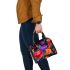 Vibrant Floral Pattern with Colorful Blooms Shoulder Handbag
