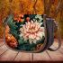 Vibrant Floral Table Arrangement Saddle Bag