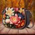 Vibrant Flower Vase Arrangement Saddle Bag
