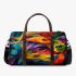 Vibrant painting of fish 3d travel bag