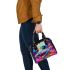 Vibrant Surreal Creature with Smoke Shoulder Handbag