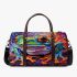 Vividly colored psychedelic cute frog 3d travel bag