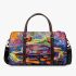 Vividly colored psychedelic cute frog 3d travel bag