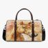 Watercolor beautiful elegant light brown horse 3d travel bag