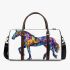 Watercolor black horse 3d travel bag