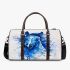 Watercolor blue horse 3d travel bag