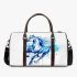 Watercolor blue horse 3d travel bag